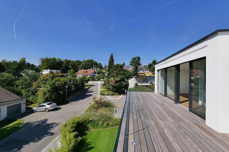 Blick von der Terrasse im Dachgeschoss Richtung Norden