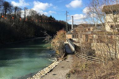 Brücke über die Einmündung der Worble