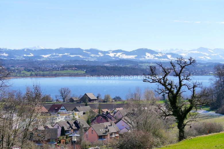 Die traumhafte Aussicht über den Greifensee und in die Voralpen