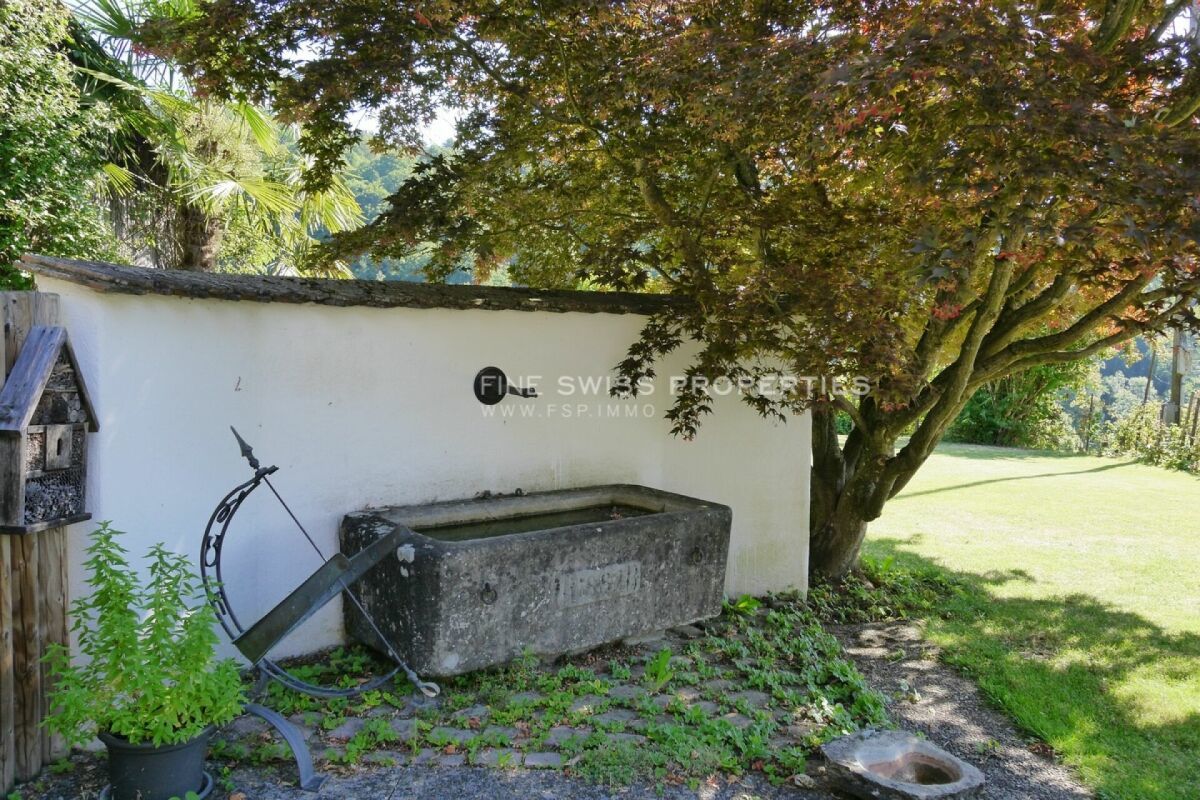 Der lauschig gelegene Zierbrunnen