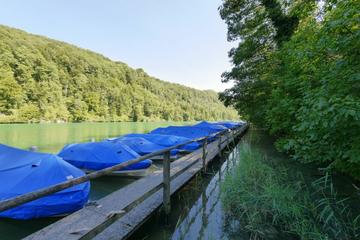 In nur 5 Gehminuten erreicht man den Rhein mit seinen idyllischen Badeplätzen und Bootsplätzen