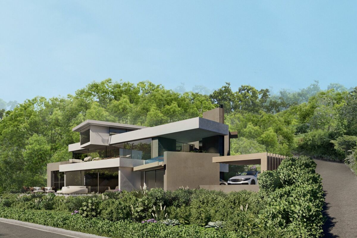 Projektstudie von ArchStudio für Neubau einer modernen Villa