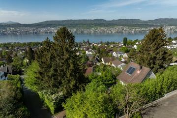 Die Bauparzelle aus der Vogelschau Richtung Südwesten